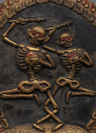 Dharmapala Citipati Wall Hanging | Mahakala Citipati Guardians for Spiritual Devotion & Protection