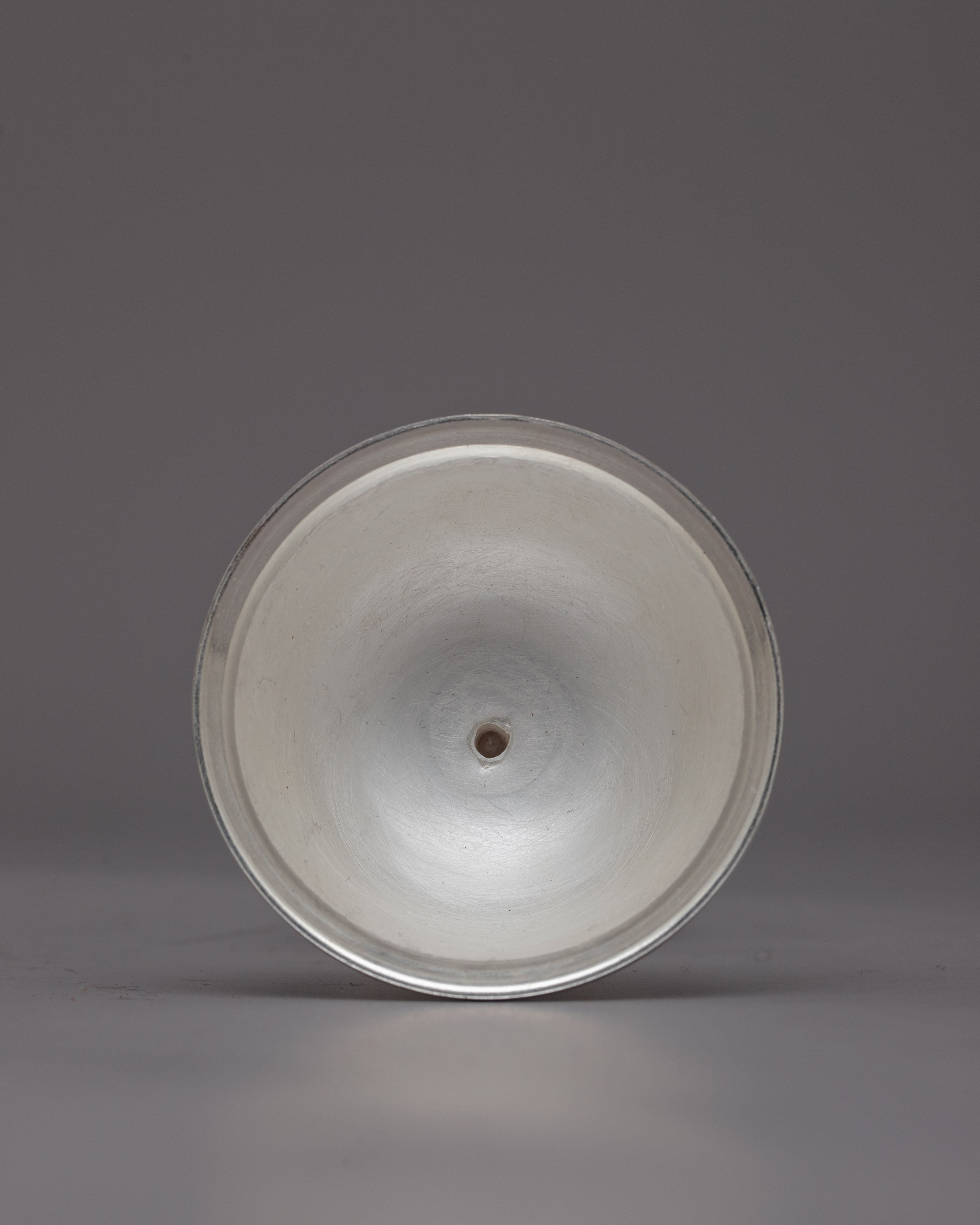 Decorative Silver Butter Lamp | Handcrafted Offering Lamp for Home