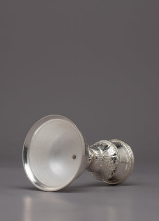 Decorative Silver Butter Lamp | Handcrafted Offering Lamp for Home