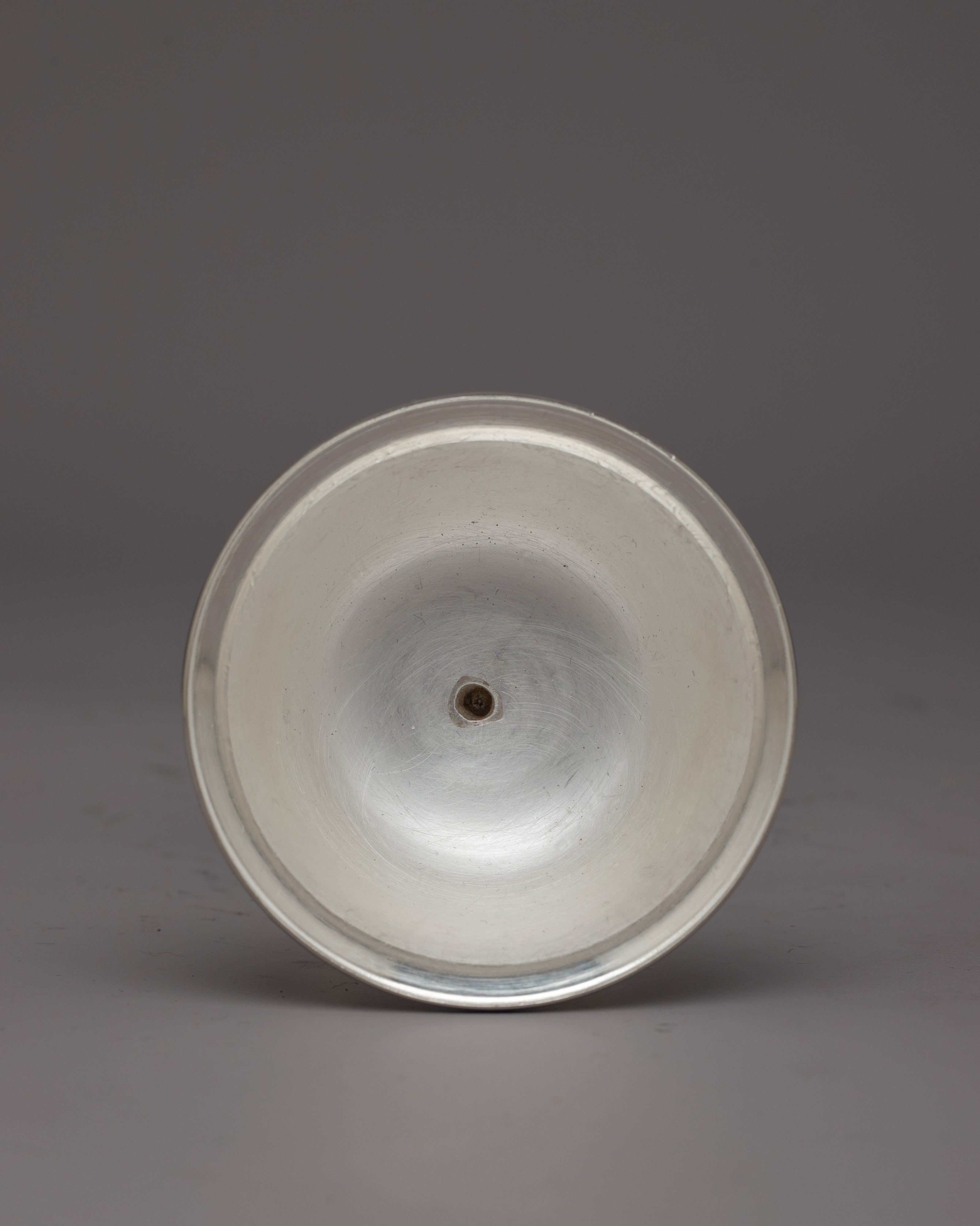 Tibetan Butter Lamp Silver | Artisan Craft for Home Altar and Ritual