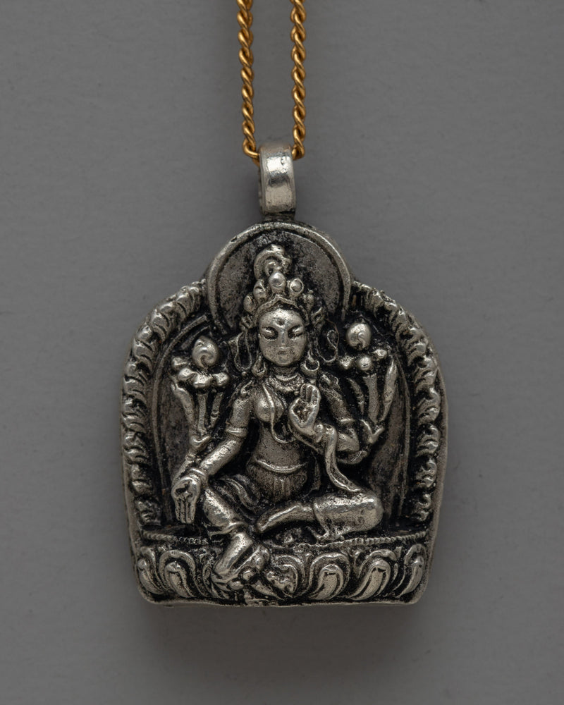 Silver Ghau Box | Buddhist Amulet for Protection and Blessing