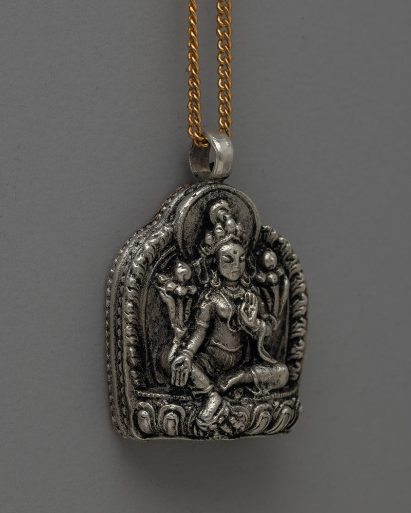 Silver Ghau Box | Buddhist Amulet for Protection and Blessing