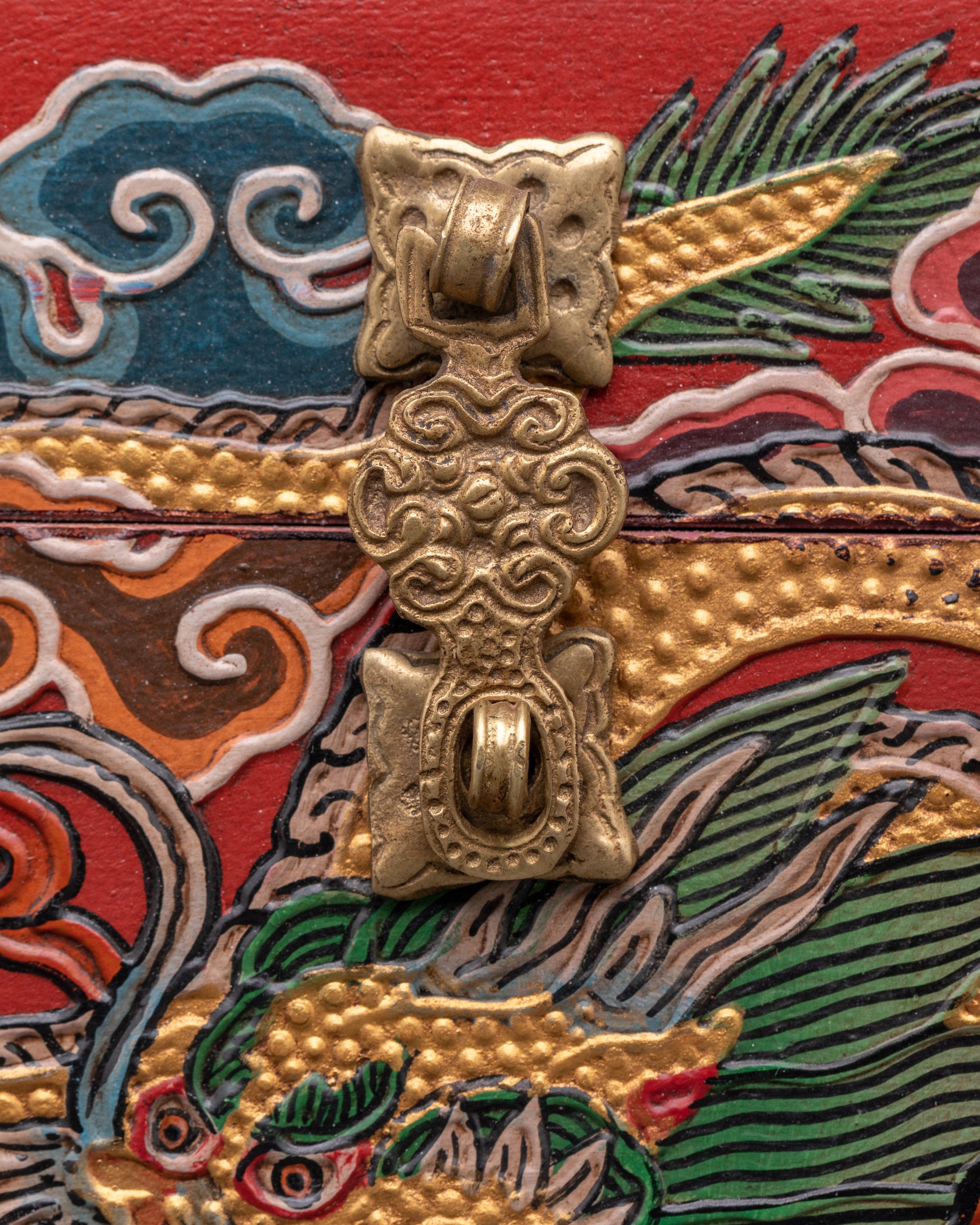 Handcrafted Tibetan Jewelry Box | Spiritual Feng Shui Decorative Artifact Decor