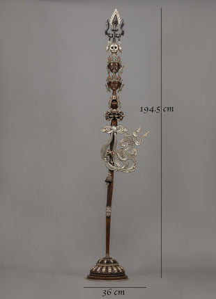 Sacred Khatvanga Staff for Buddhist Rituals | Buddhist Sacred Artifact