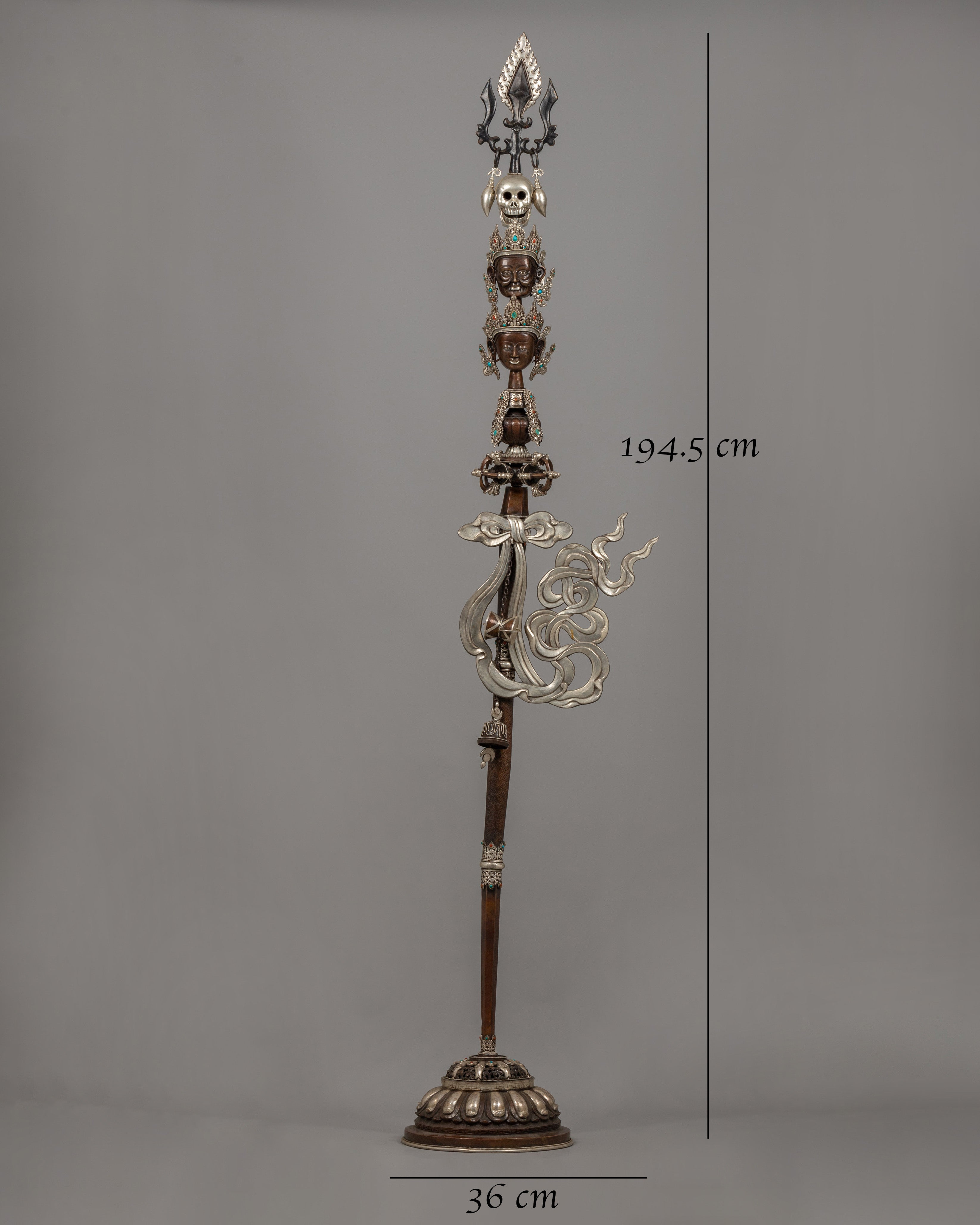 Sacred Khatvanga Staff for Buddhist Rituals | Buddhist Sacred Artifact
