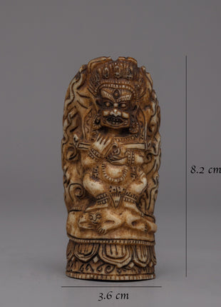 Mahakala Bone Stamp | Handcrafted from Ethically Sourced Buffalo Bone