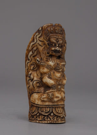 Mahakala Bone Stamp | Handcrafted from Ethically Sourced Buffalo Bone