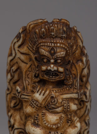 Mahakala Bone Stamp | Handcrafted from Ethically Sourced Buffalo Bone