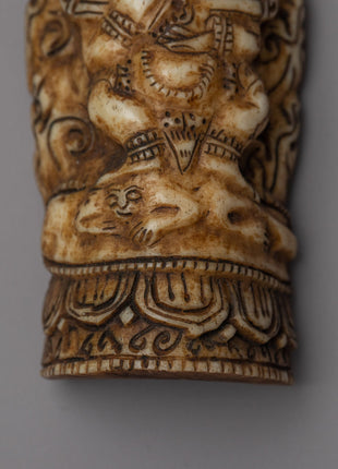 Mahakala Bone Stamp | Handcrafted from Ethically Sourced Buffalo Bone