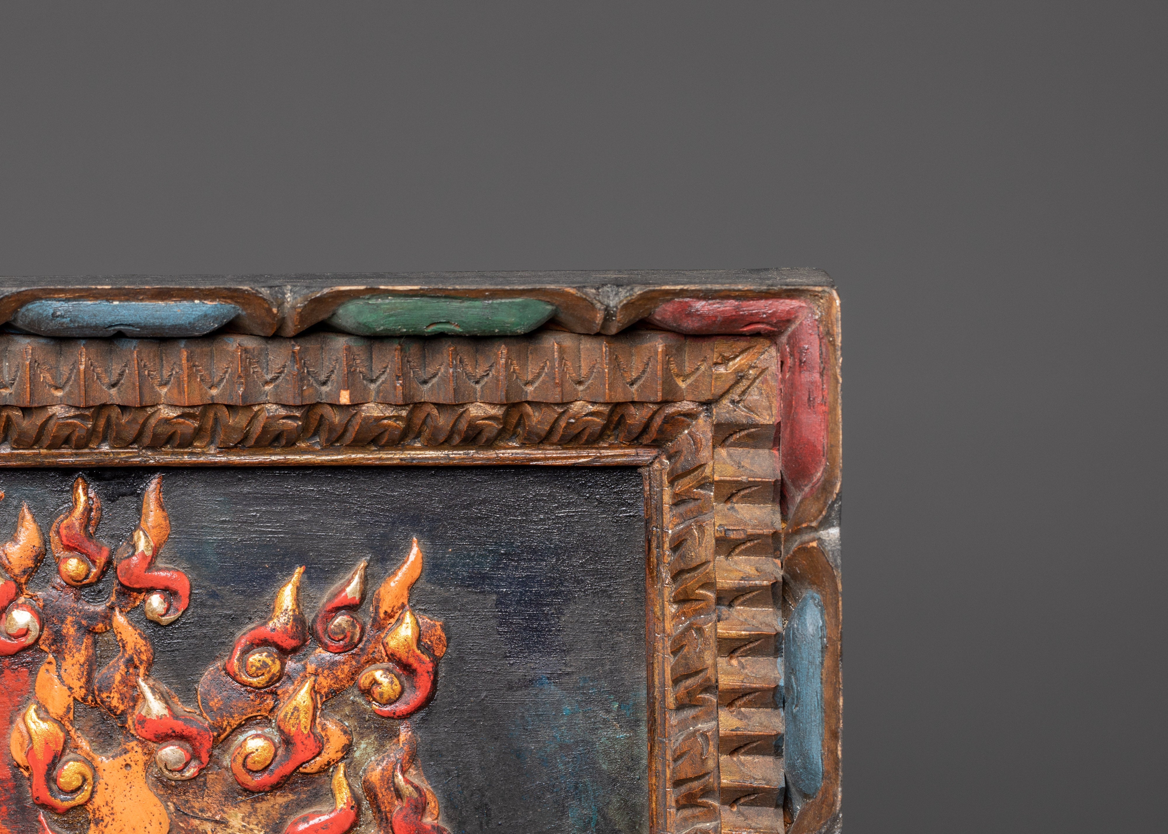 Ekajati Wooden Crafted Wall Hanging | Tibetan Buddhist Wall Art