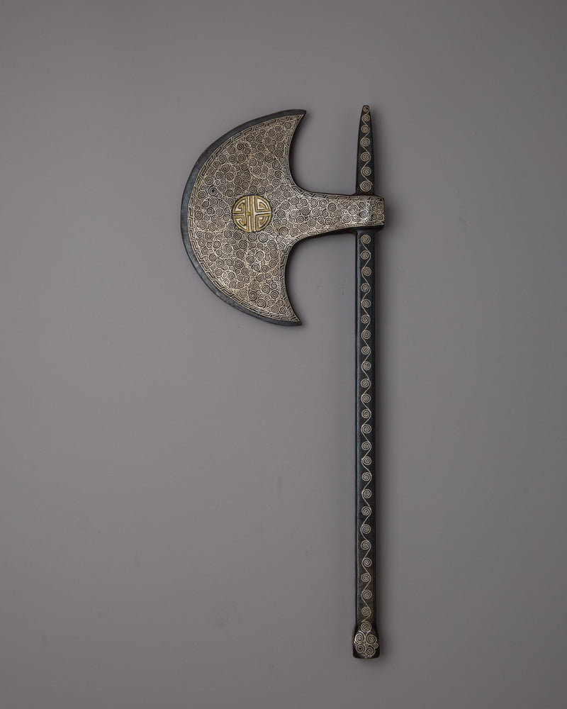 Tibetan Iron Axe | Sacred Tool Symbolizing Strength and Spiritual Protection