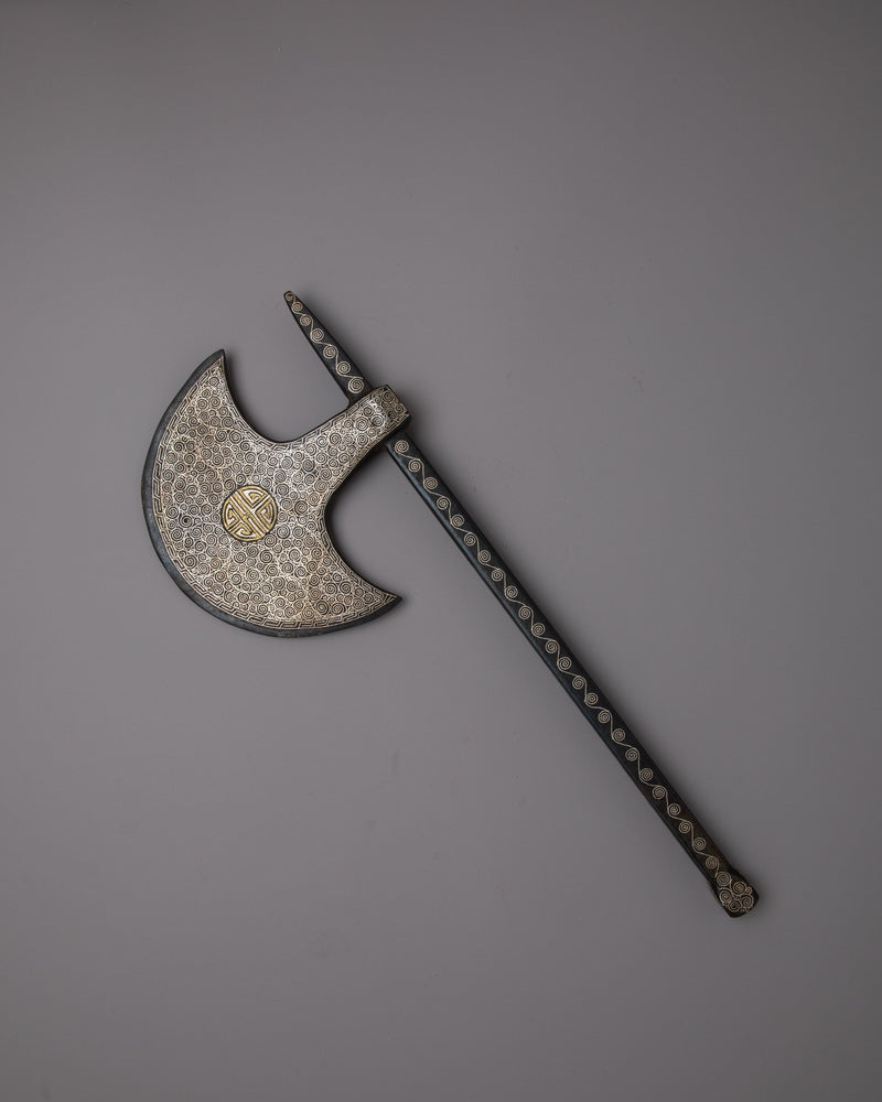 Tibetan Iron Axe | Sacred Tool Symbolizing Strength and Spiritual Protection