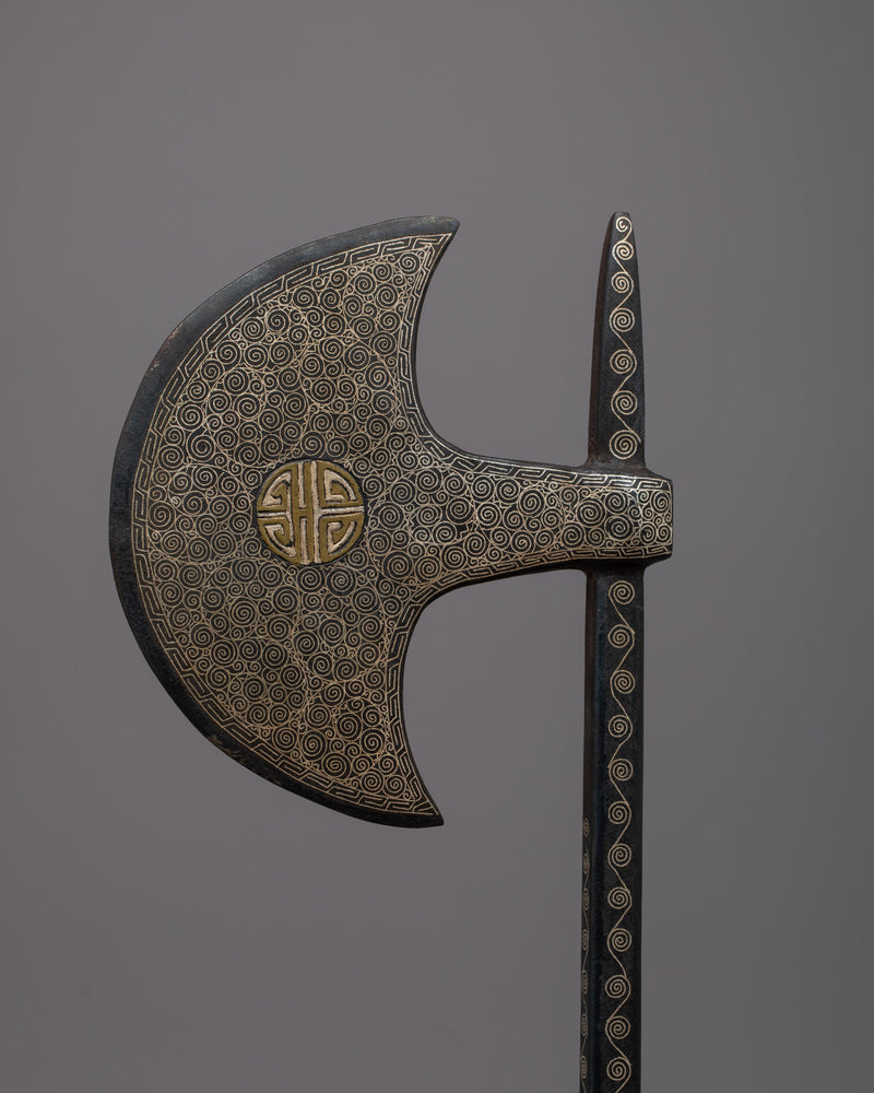 Tibetan Iron Axe | Sacred Tool Symbolizing Strength and Spiritual Protection