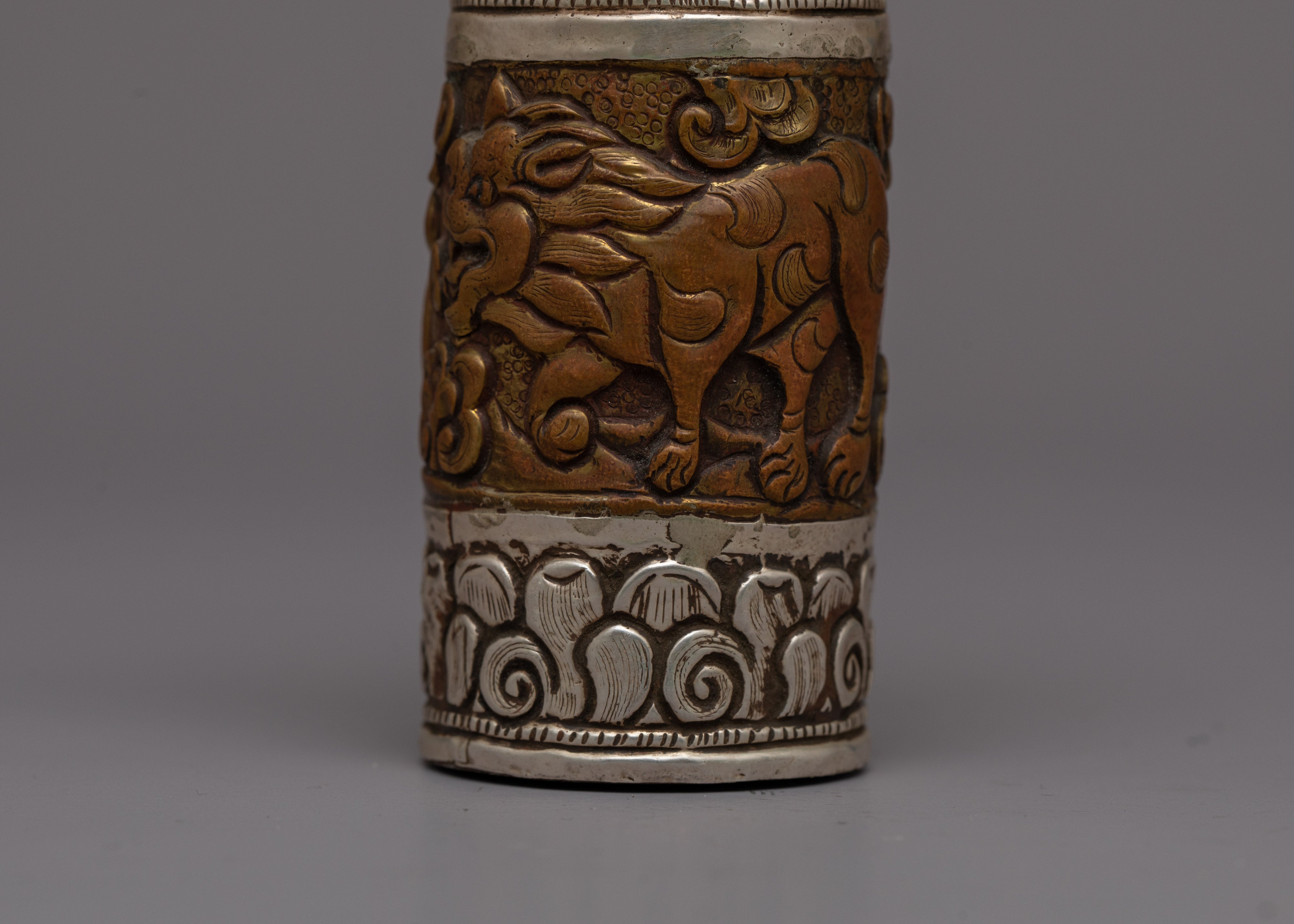 Auspicious Tibetan Seal | Handmade Religious Tool Highlighting Tibetan Symbolism