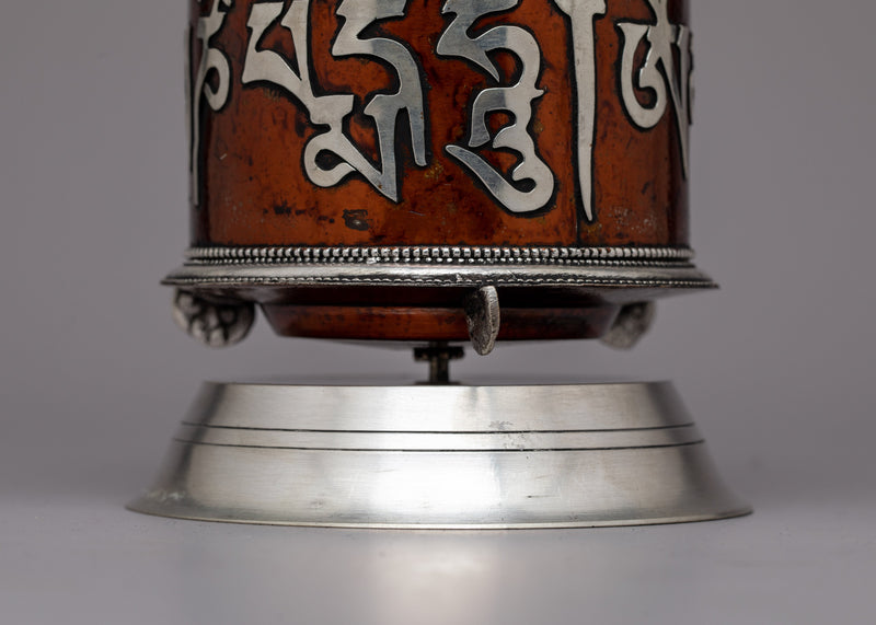 Buddhist Spinning Prayer Wheel | Traditional Handcrafted Tool for Home Altar and Meditation