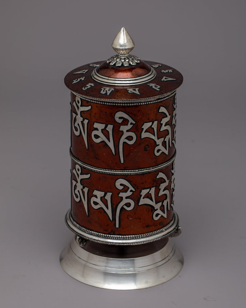 Buddhist Spinning Prayer Wheel | Traditional Handcrafted Tool for Home Altar and Meditation