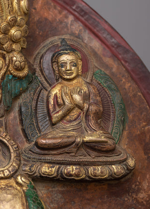 God of Time Mahakala Wall Hanging | Tibetan Buddhist Wall Art of Fierce Protector Mahakala