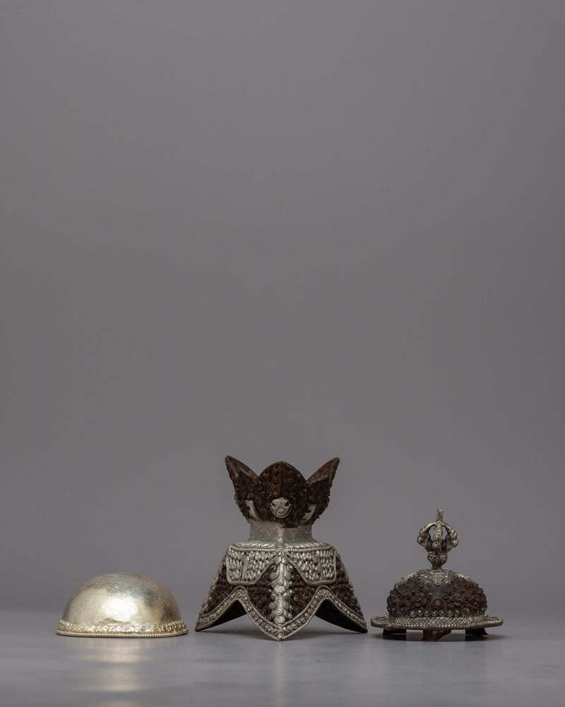 Tibetan Kapala Skull | Sacred Buddhist Ritual Bowls for Spiritual Offering & Ceremonies