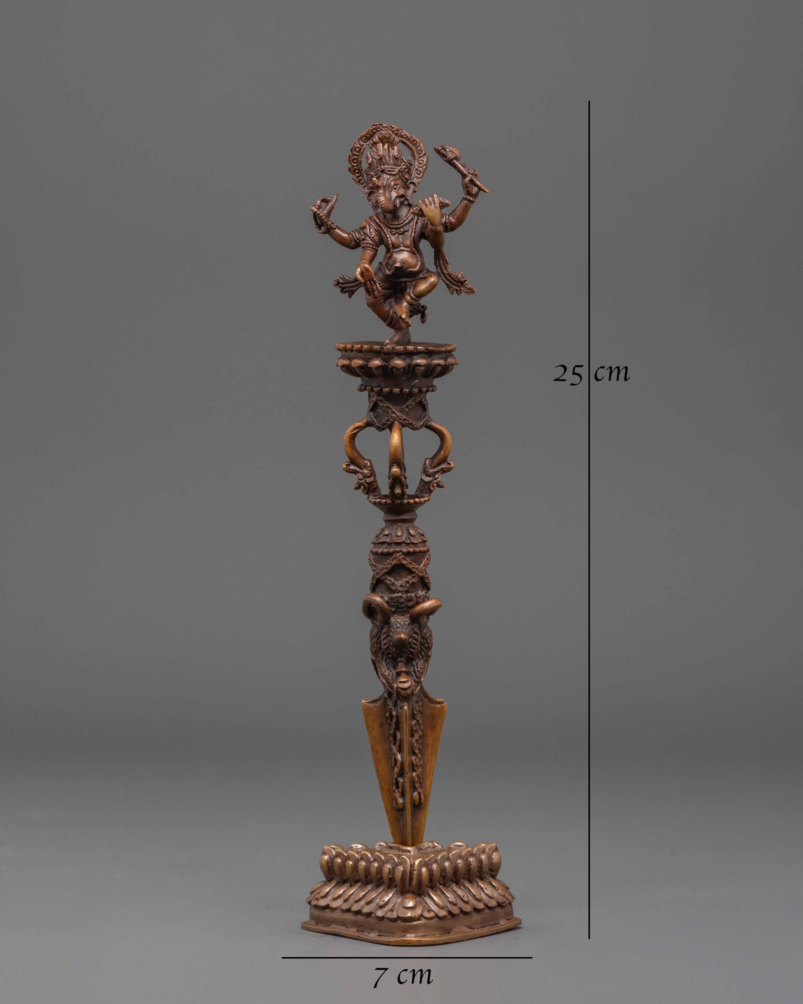 Sacred Tibetan Phurba with Ganesha | Handcrafted Ritual Dagger for Spiritual Protection