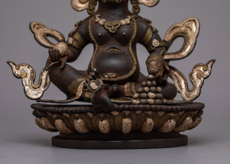 Jambhala Mantra Prayer Statue | Unique Sculpture Infusing Buddhist Wisdom & Prosperity