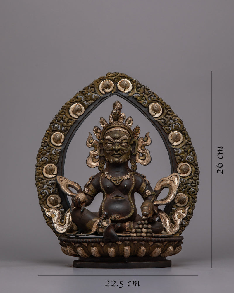 Jambhala Mantra Prayer Statue | Unique Sculpture Infusing Buddhist Wisdom & Prosperity