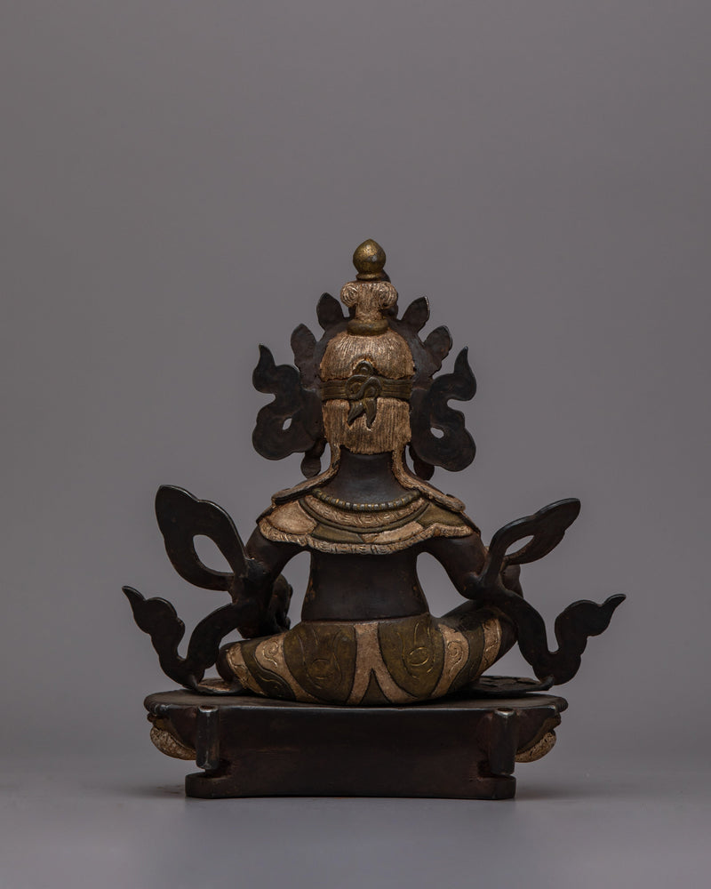 Jambhala Mantra Prayer Statue | Unique Sculpture Infusing Buddhist Wisdom & Prosperity