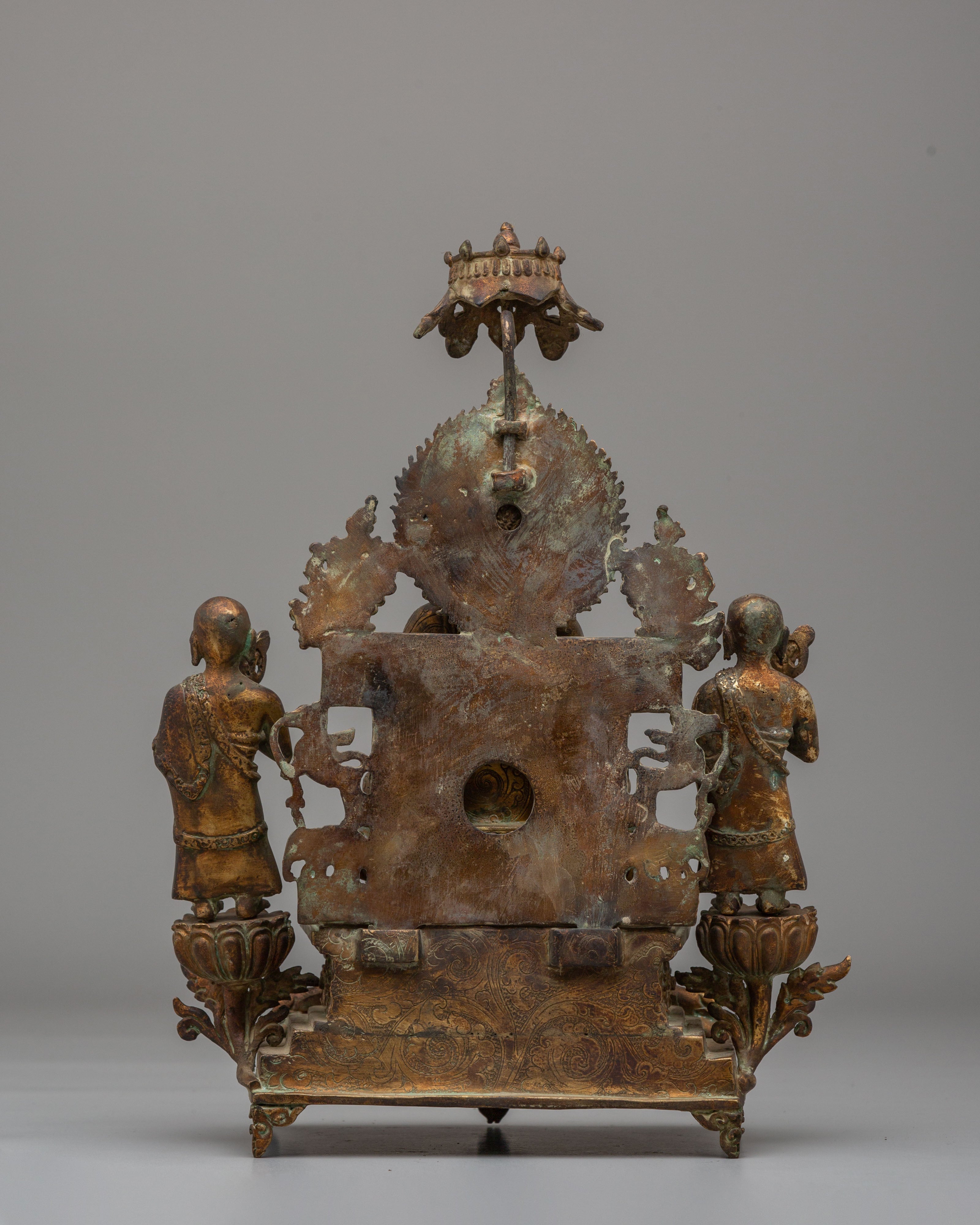 Shakyamuni Buddha With Disciples Statue | Ideal for Home Decor &amp; Meditation