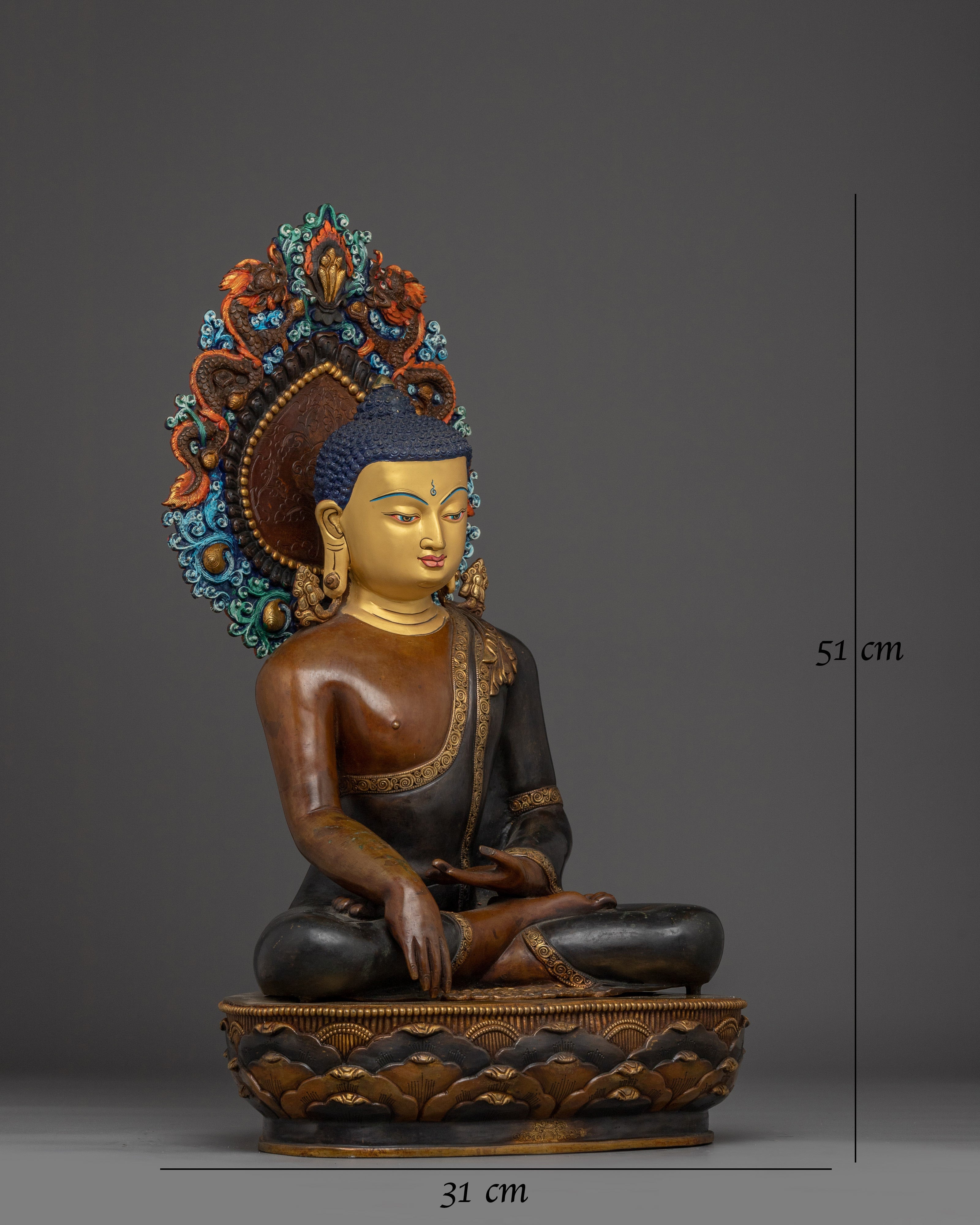 Copper Sculpture Shakyamuni Buddha Statue