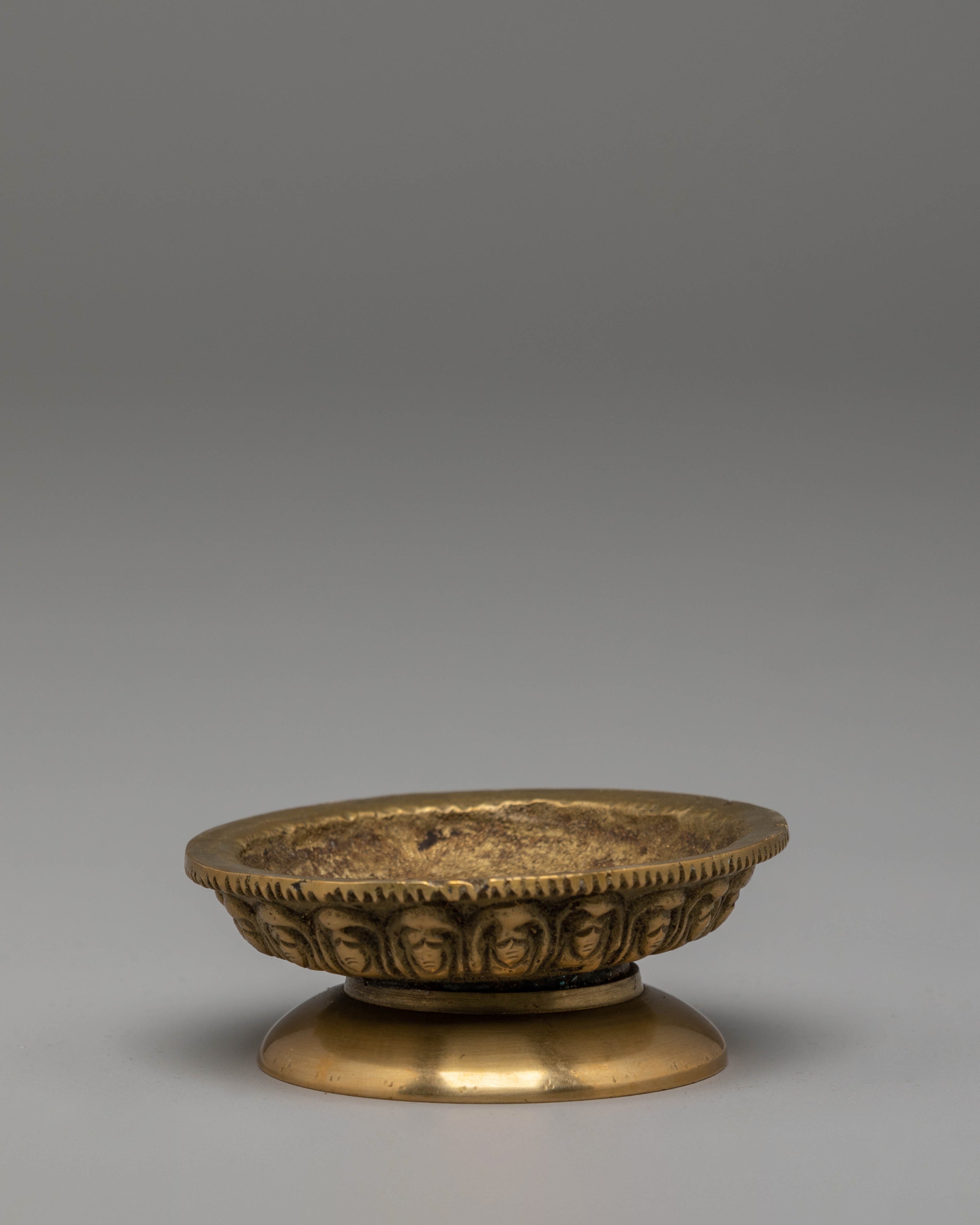 Handcrafted Oil Lamp for Altar Decor | Brass Lamp for Buddhist Rituals