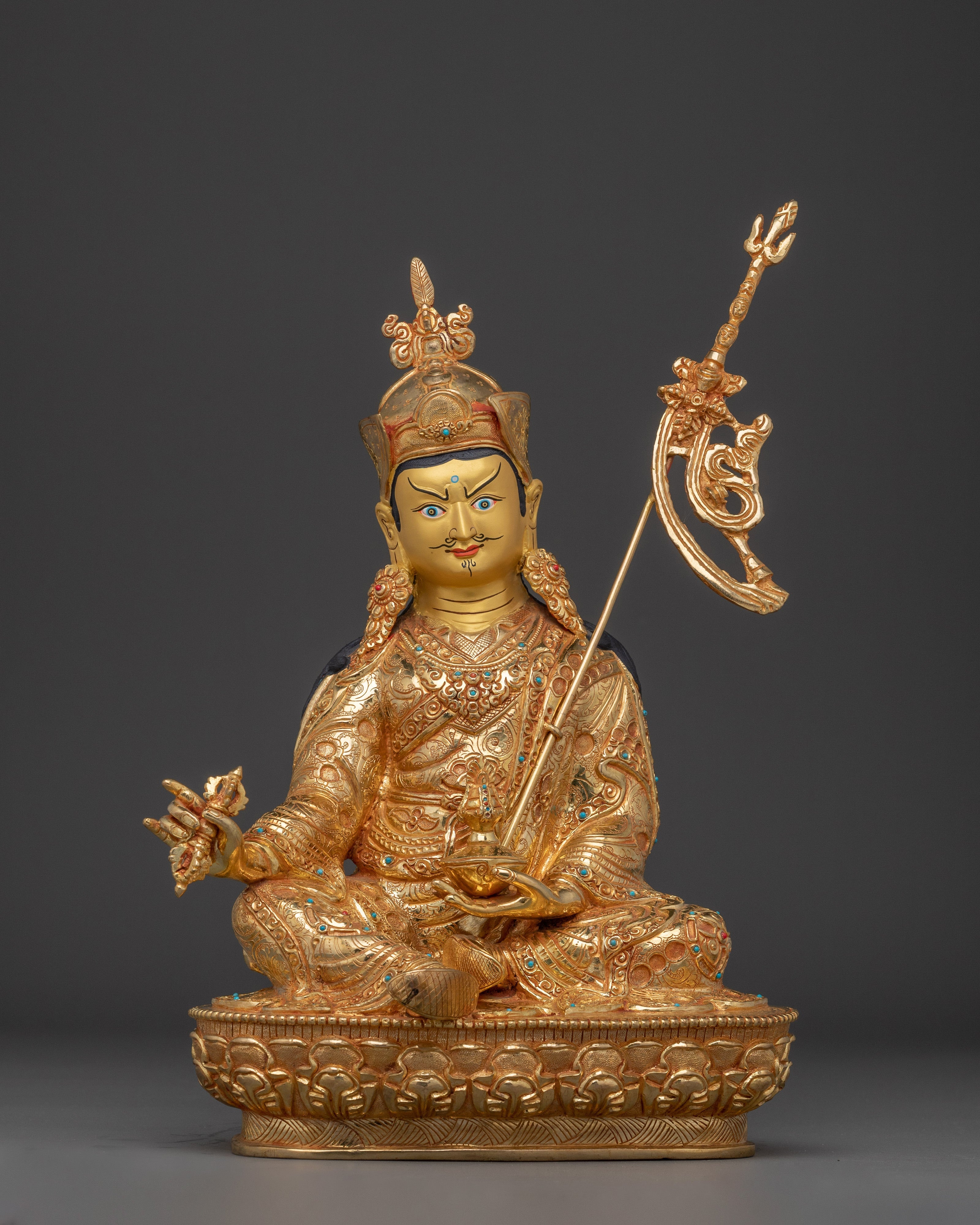 24K Gold-Gilded Guru Rinpoche Artwork