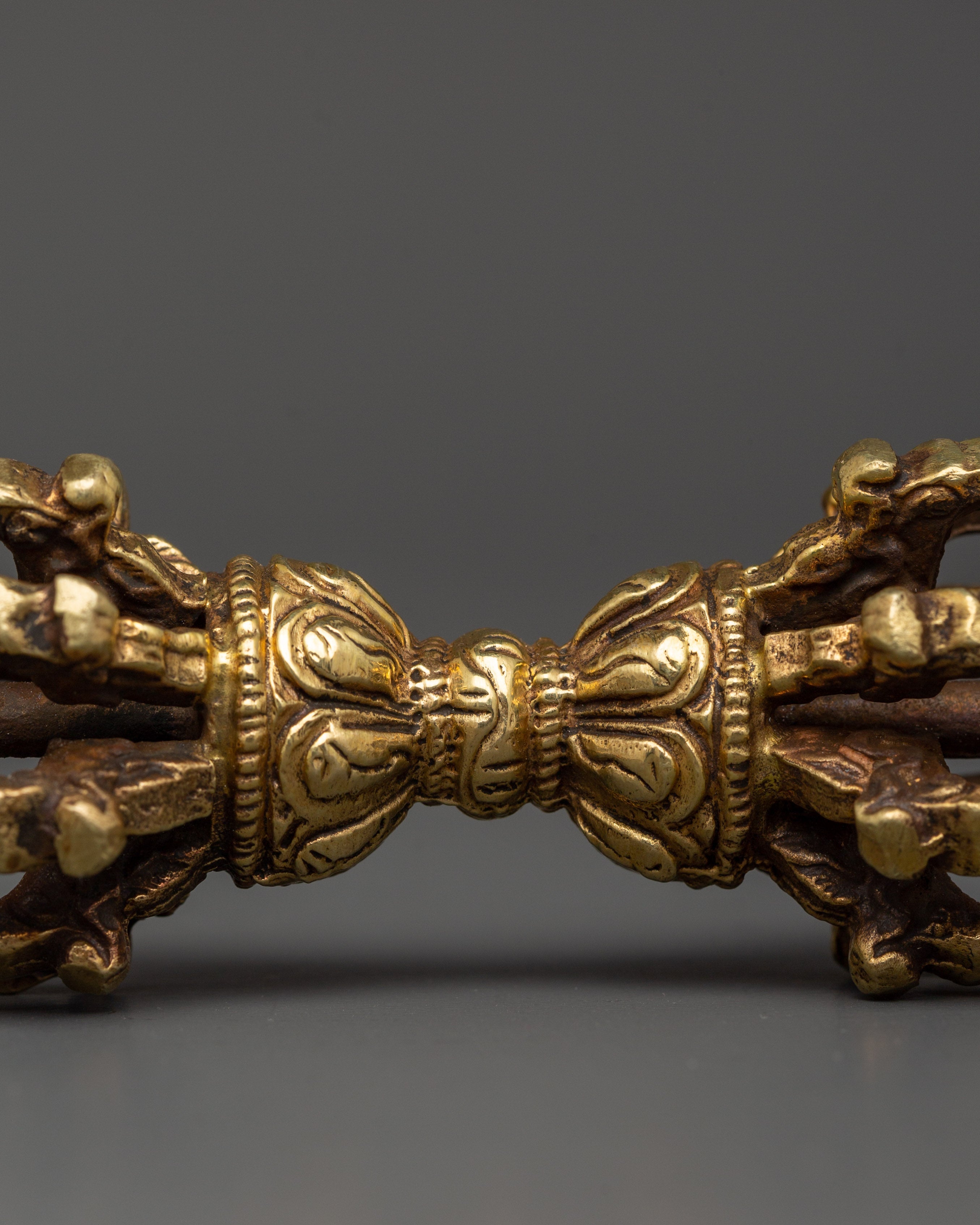 Tantric Vajra and Bell Set | Tibetan Brass Bell & Vajra for Rituals