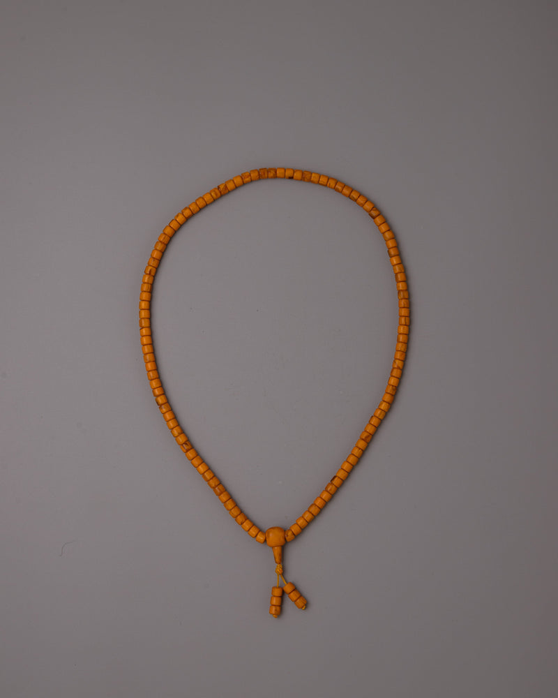 Artificial Amber Mala Beads | Perfect for Meditation and Spiritual Practice