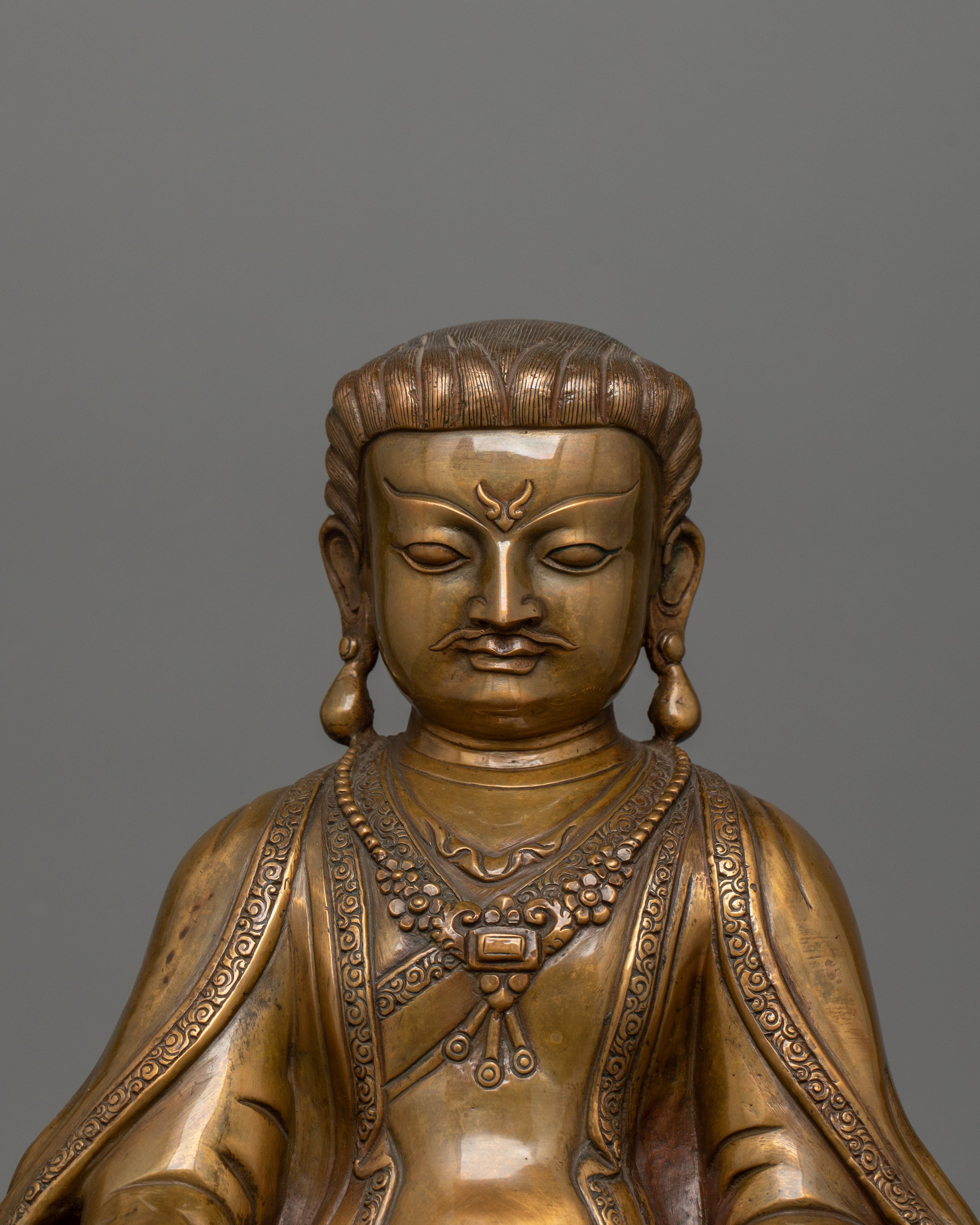 Handmade Marpha Buddhist Copper Statue | Nepalese Shrine Art