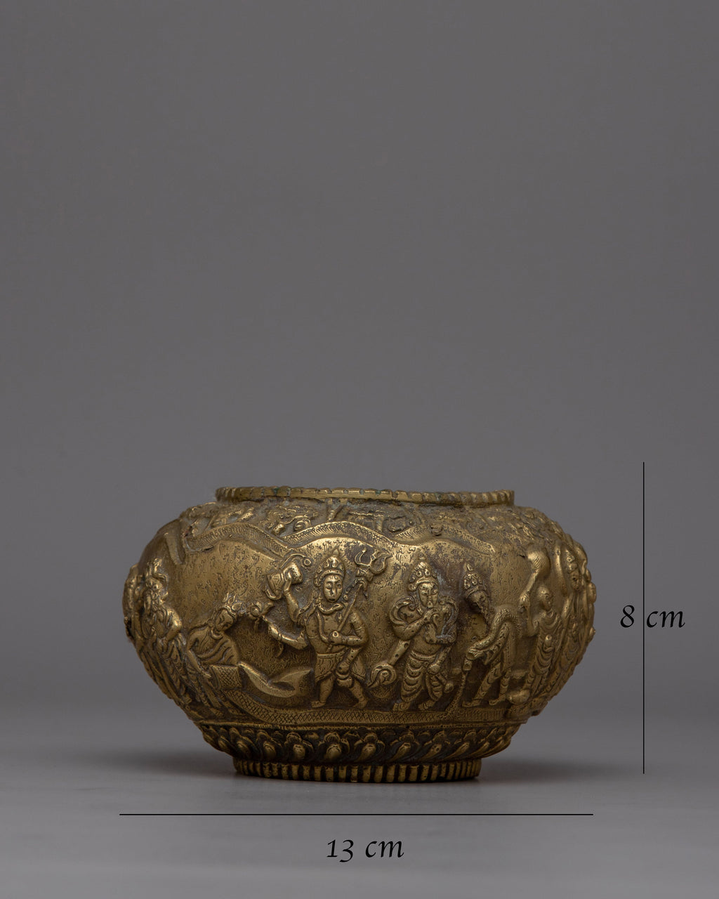 Offering Rice Bowl Buddhist Brass Offering Bowl Rice Pot | Enhance Your Spiritual Space w