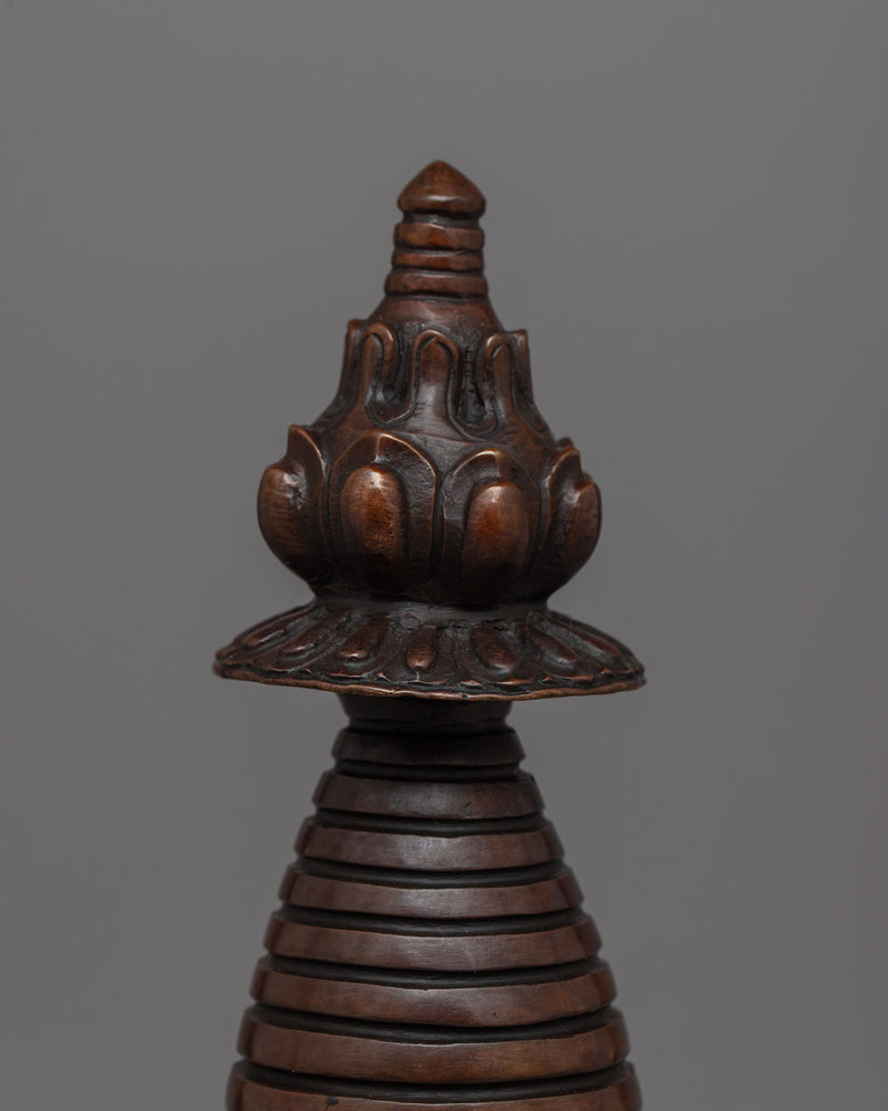 Sacred Copper Stupa | A Beautiful Addition to Temples, Altars, and Meditation Rooms