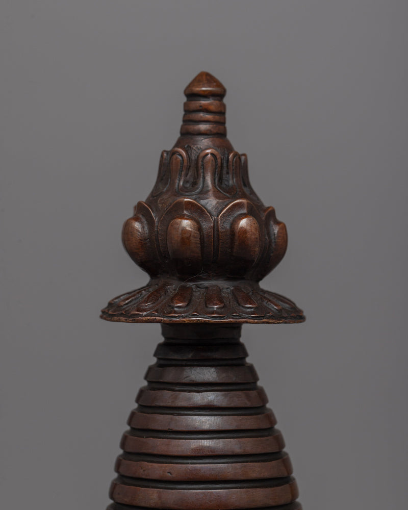 Sacred Copper Stupa | A Beautiful Addition to Temples, Altars, and Meditation Rooms