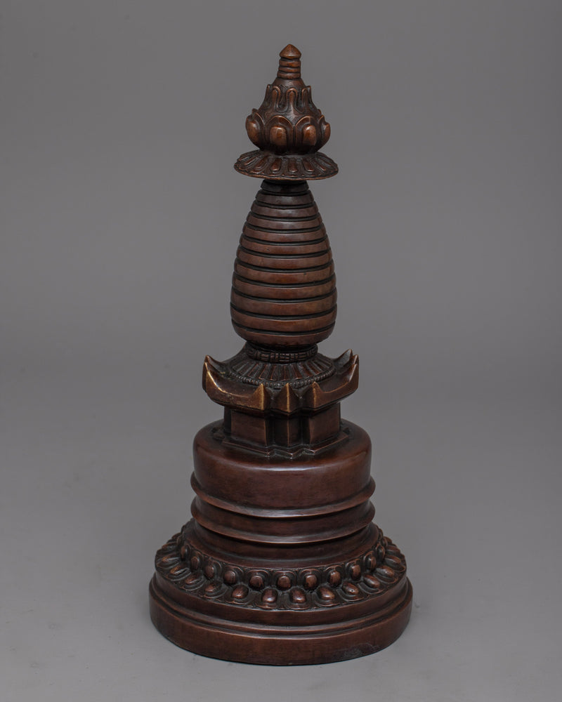 Sacred Copper Stupa | A Beautiful Addition to Temples, Altars, and Meditation Rooms