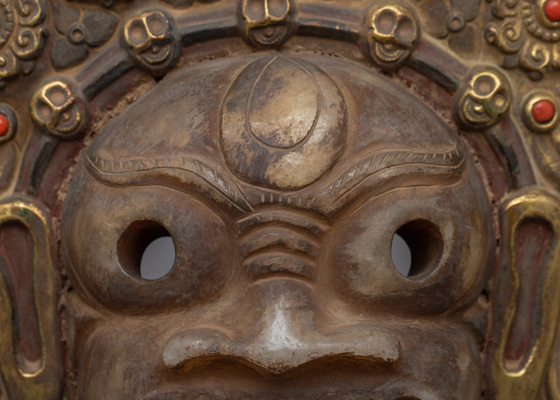 Bhairav Mask Wall Hanging | the Fierce Protector for Spiritual Devotion and Home Decor