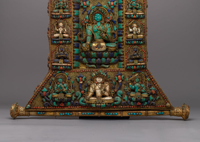 Wall Hanging of Tibetan Buddhist Deities | Unique Handcrafted Art of Buddhist Serenity