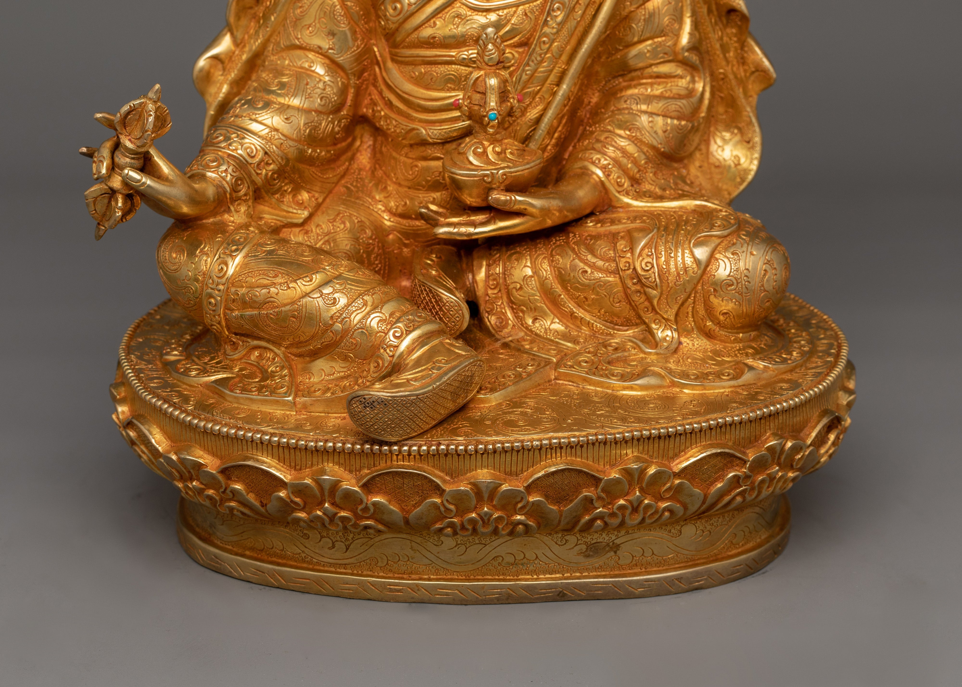 Tibetan Buddhism Guru Rinpoche Tantric Master Statue | Himalayan Buddhist Art of Nepal