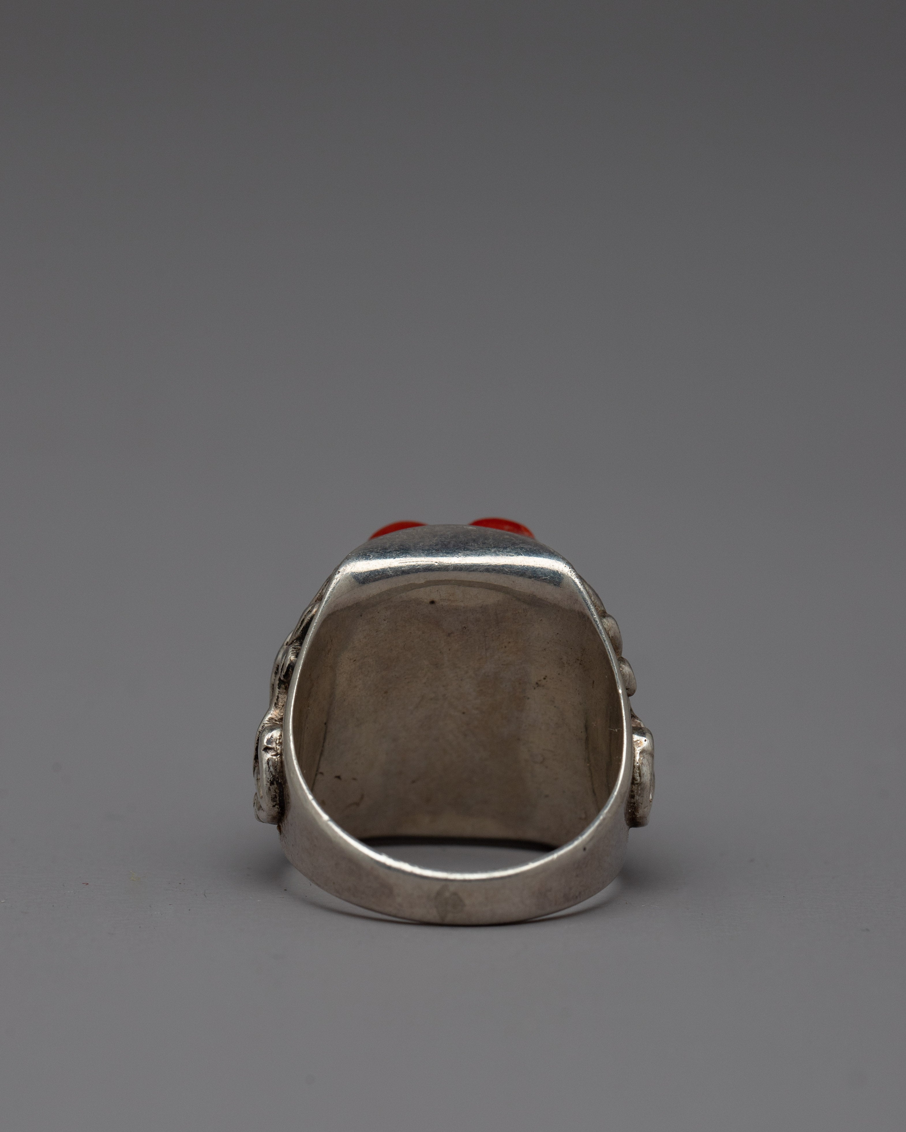 Handmade Buddhist Silver Ring | Artisanal Sacred Jewelry Symbolizing Spiritual Elegance