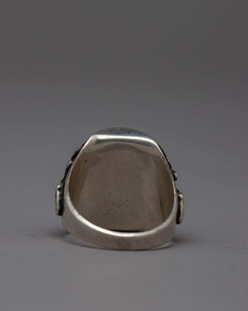 Tibetan Buddhist Ring | Handcrafted Ring with Spiritual Significance