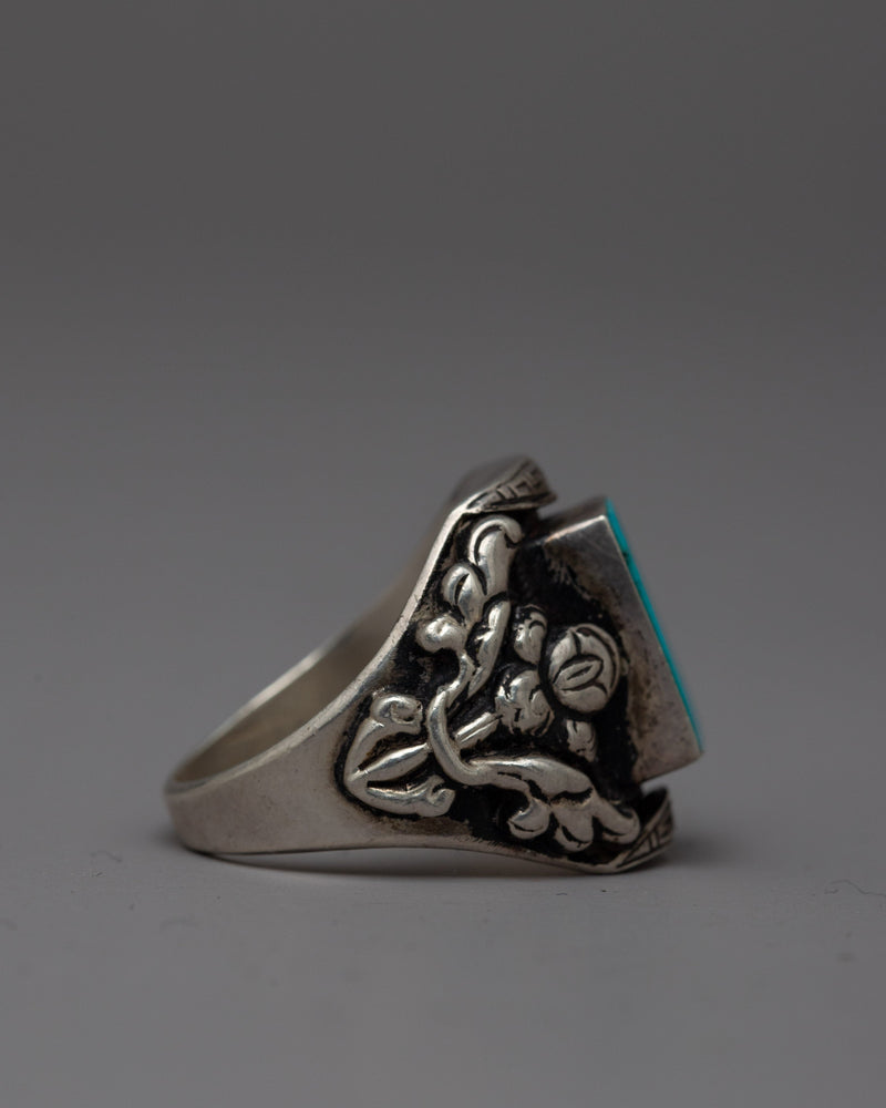 Tibetan Buddhist Ring | Handcrafted Ring with Spiritual Significance