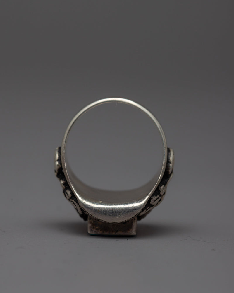 Tibetan Buddhist Ring | Handcrafted Ring with Spiritual Significance