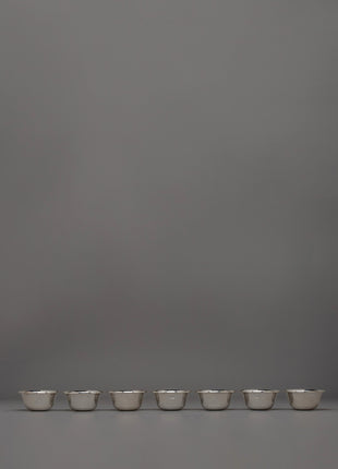 Handcrafted Seven Silver Offering Bowls | Symbolizing Devotion and Spiritual Connection