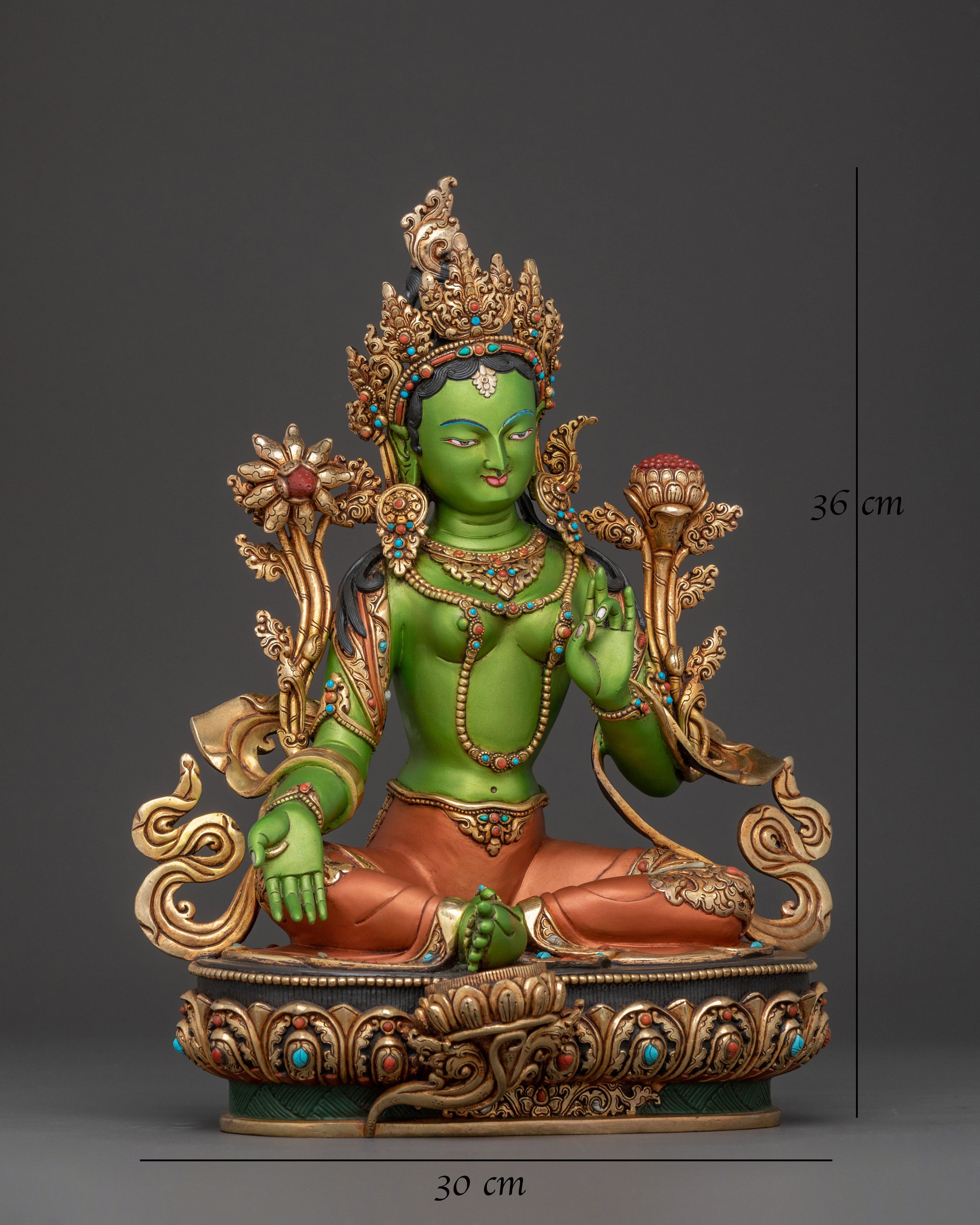 Green Tara Liberator Buddha Statue | Female Bodhisattva