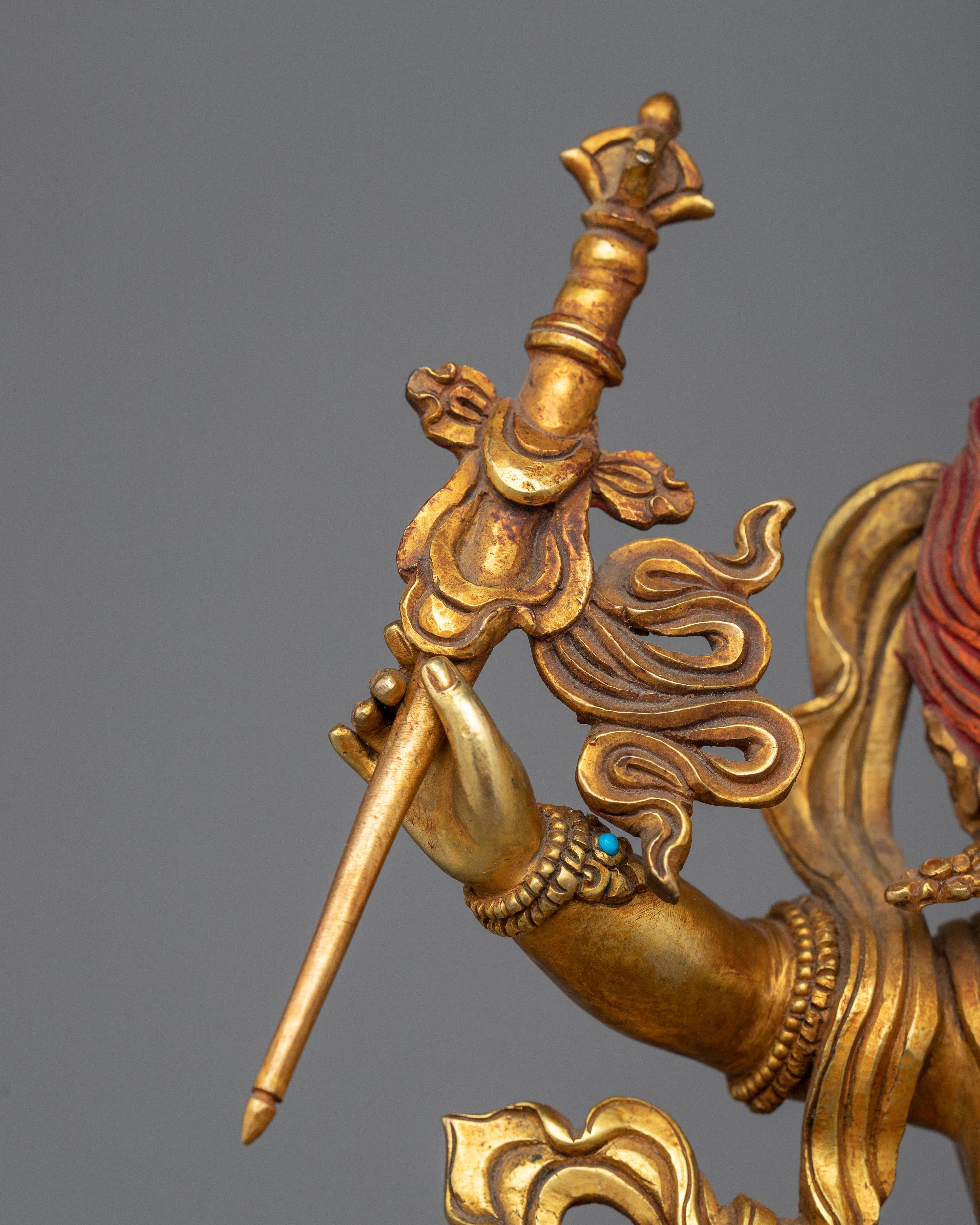 White Dzambhala on Dragon Statue | A Gleaming Symbol of Prosperity