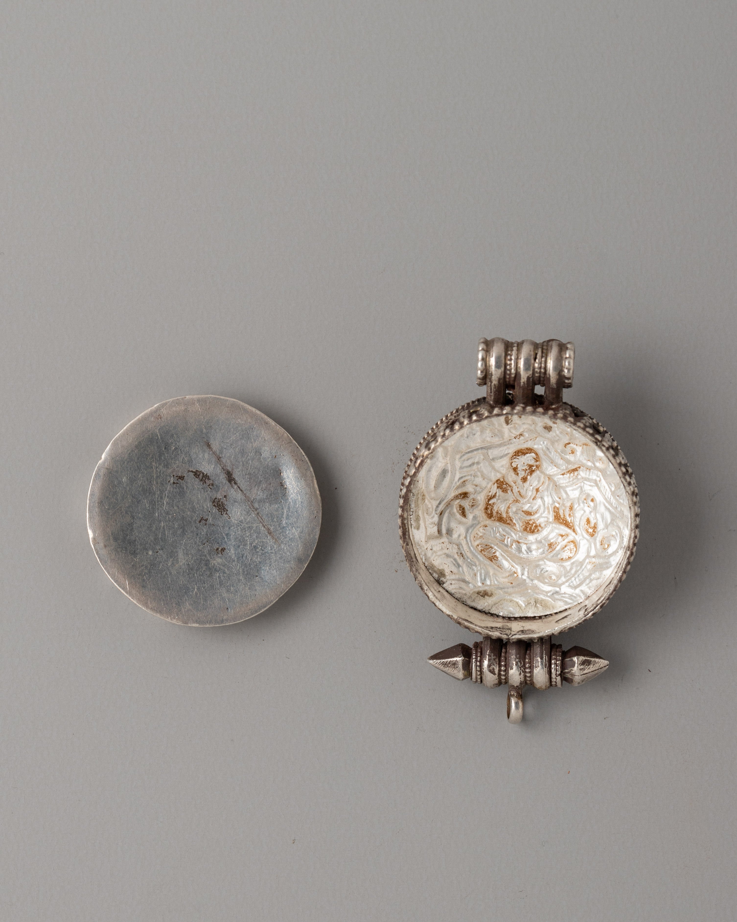 Tibetan Silver Guru Pendant | Sacred Tibetan Jewelry