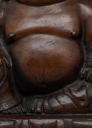 Laughing Buddha Figurine | Handmade Religious Artifact the Spirit of Happiness and Abundance