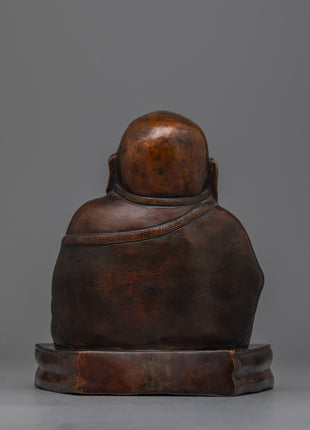 Laughing Buddha Figurine | Handmade Religious Artifact the Spirit of Happiness and Abundance